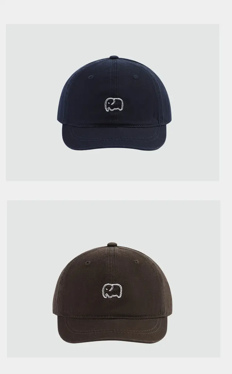 Black Baseball Cap with Cute Elephant Embroidery — feature 11