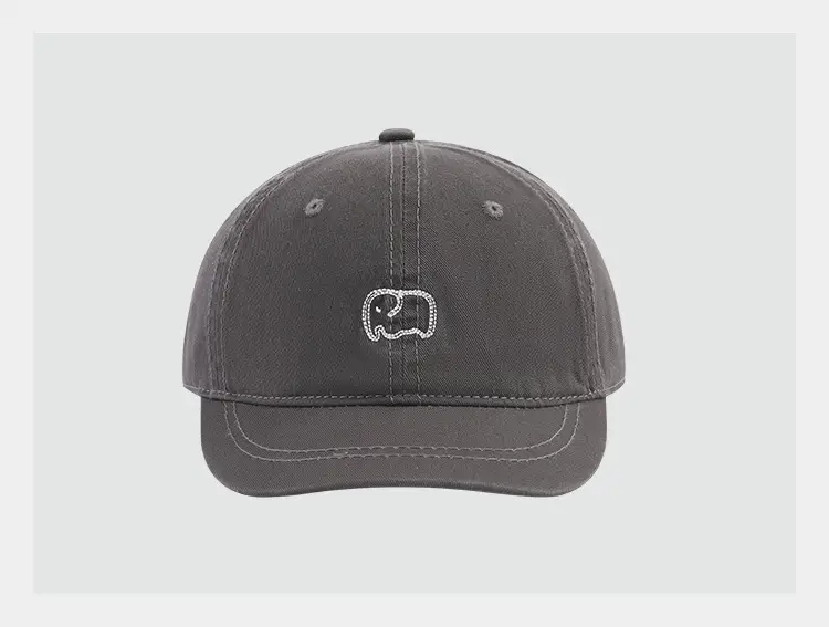 Black Baseball Cap with Cute Elephant Embroidery — feature 9