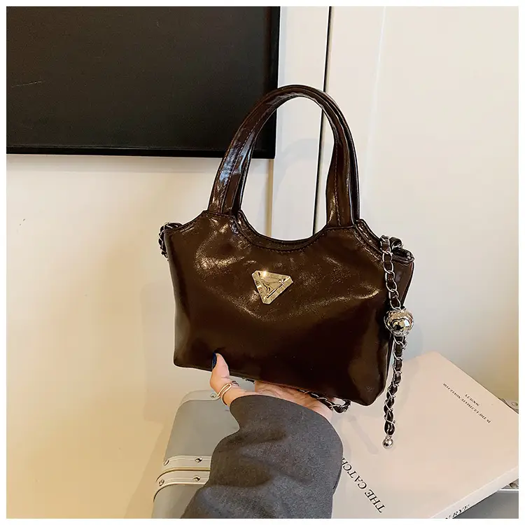 Women's Silver Chain Shoulder Bag with Cute Doll Design — feature 24