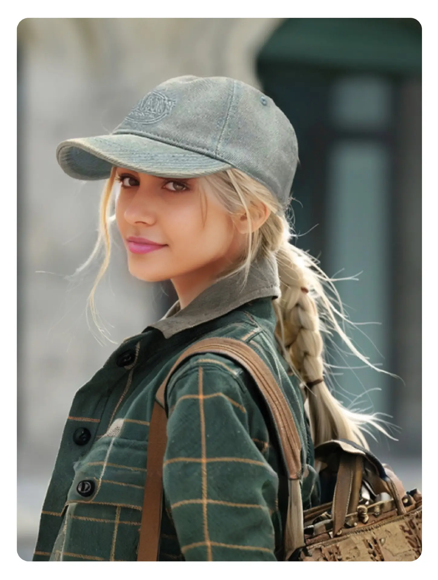 Women's Blue Embroidered Washed Baseball Cap — feature 4