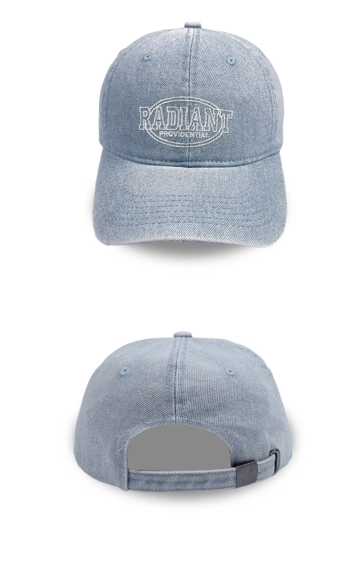 Women's Blue Embroidered Washed Baseball Cap — feature 6