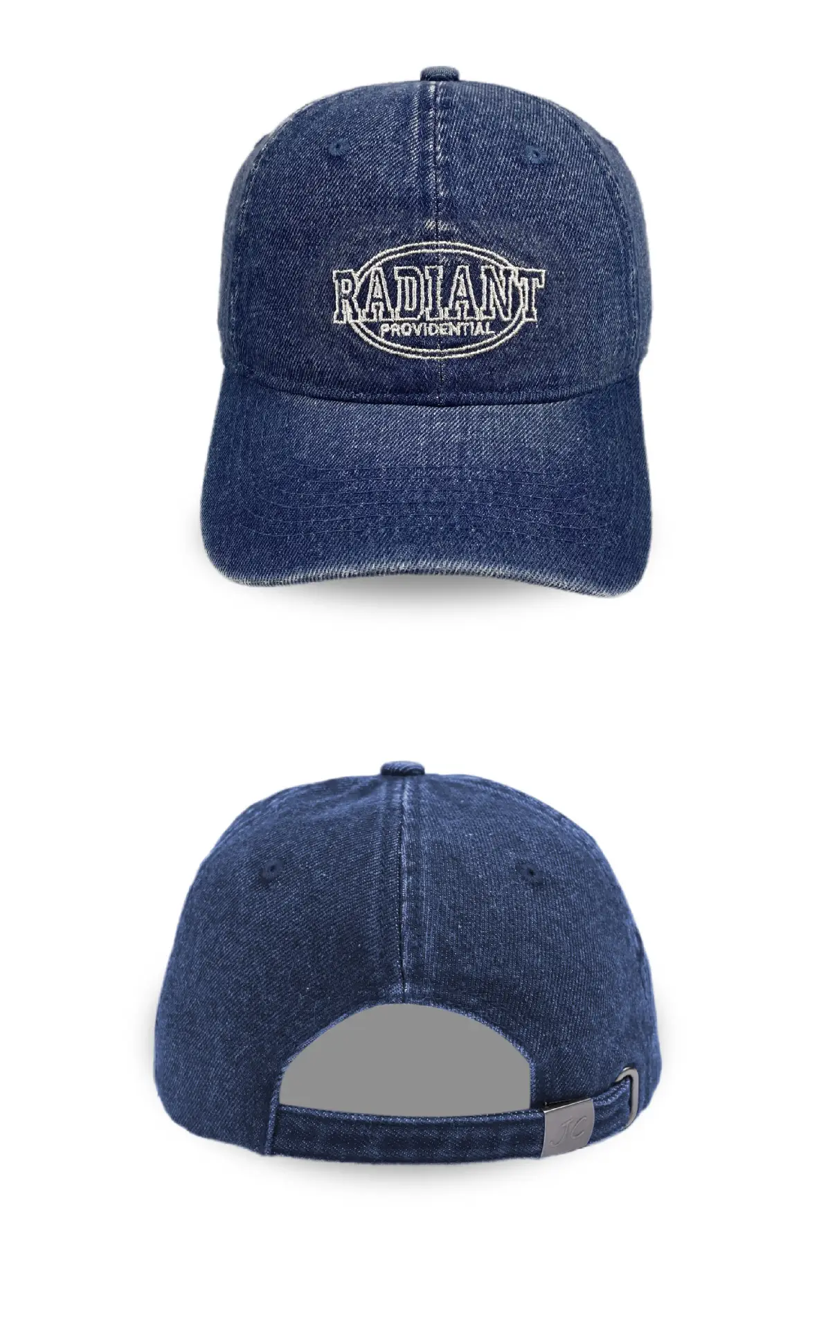 Women's Blue Embroidered Washed Baseball Cap — feature 8