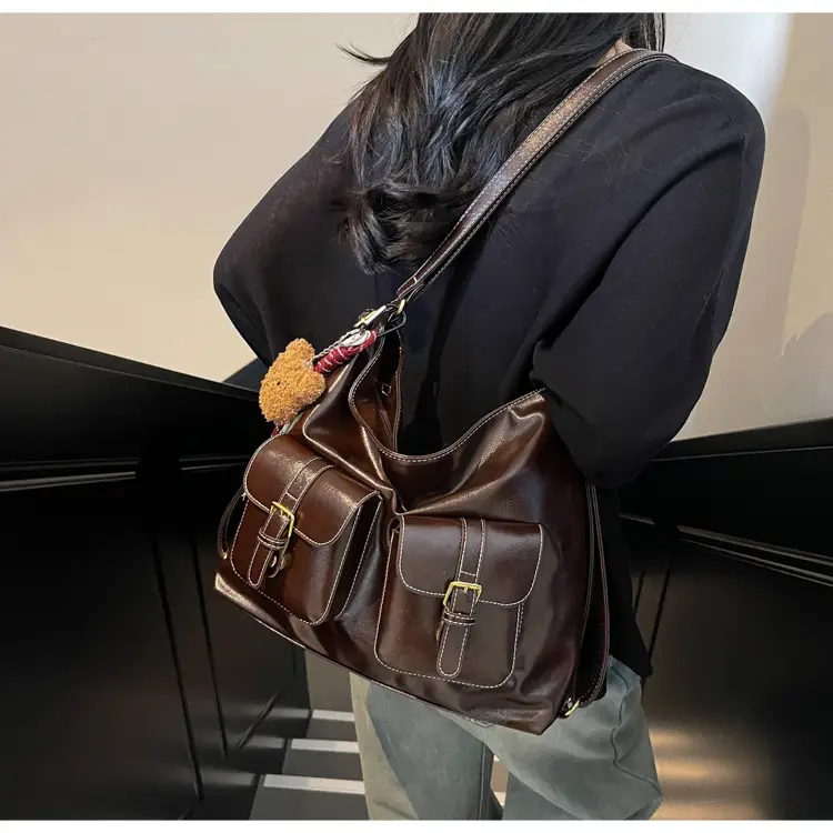 Women's Retro Crossbody Shoulder Bag Brown Leather 2025 — feature 20