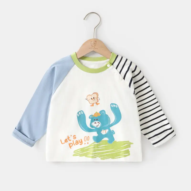 Kaka Panda Baby Long Sleeve T-Shirt for Boys Spring Outfit - Image 2