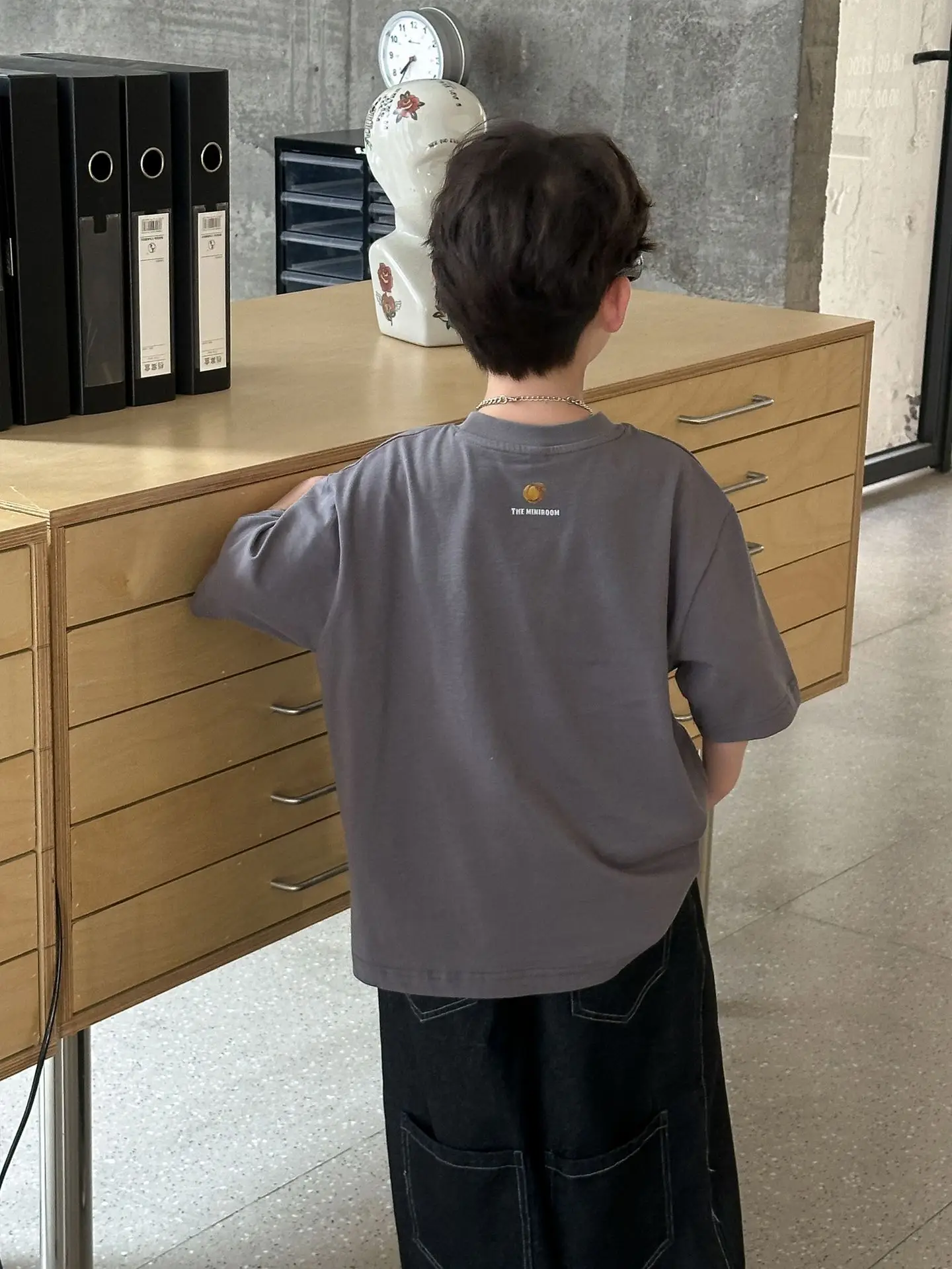 Boys Pure Cotton Summer T-Shirt White T-Neck — feature 17