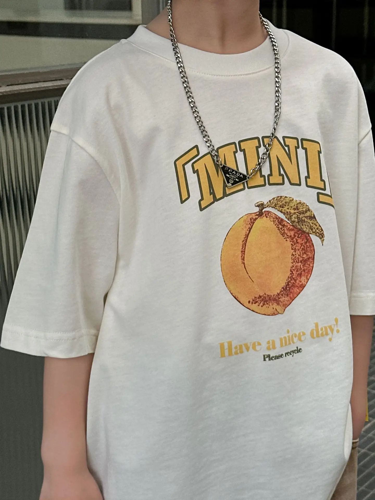 Boys Pure Cotton Summer T-Shirt White T-Neck — feature 9