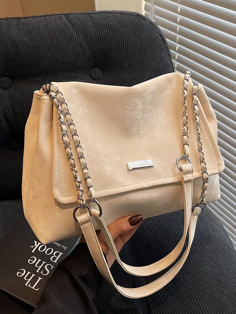 Korean Style Silver Chain Shoulder Bag for Women