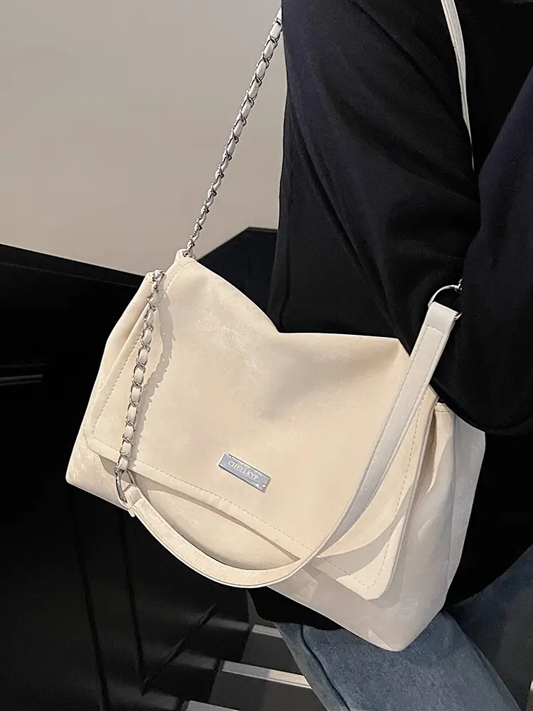 Korean Style Silver Chain Shoulder Bag for Women