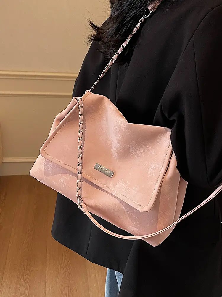 Korean Style Silver Chain Shoulder Bag for Women
