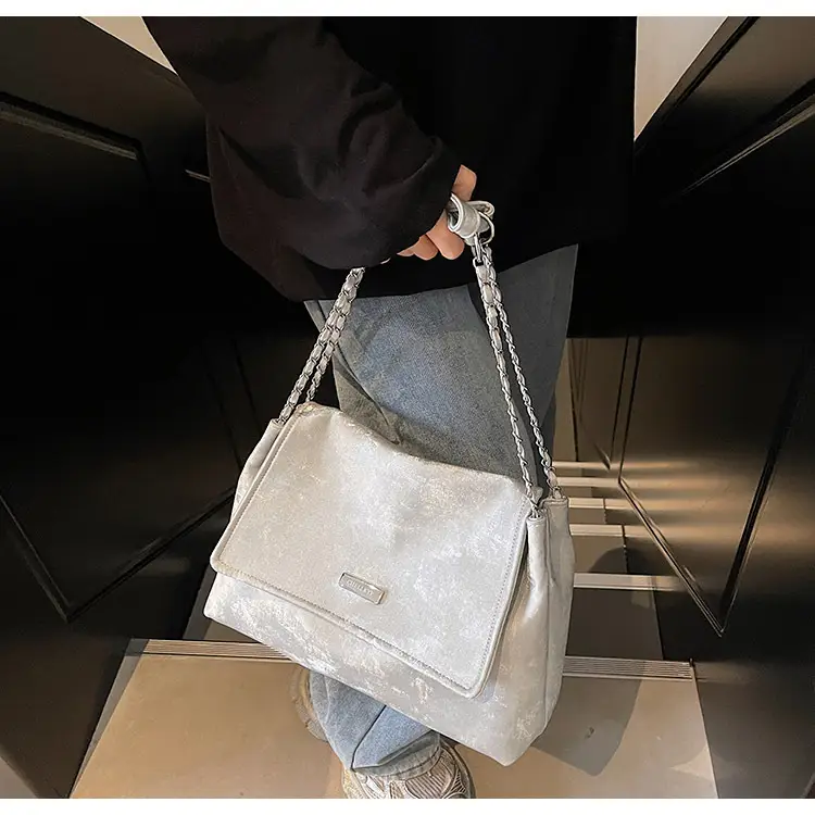 Korean Style Silver Chain Shoulder Bag for Women — feature 23