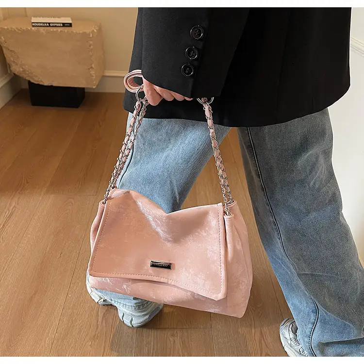 Korean Style Silver Chain Shoulder Bag for Women — feature 32