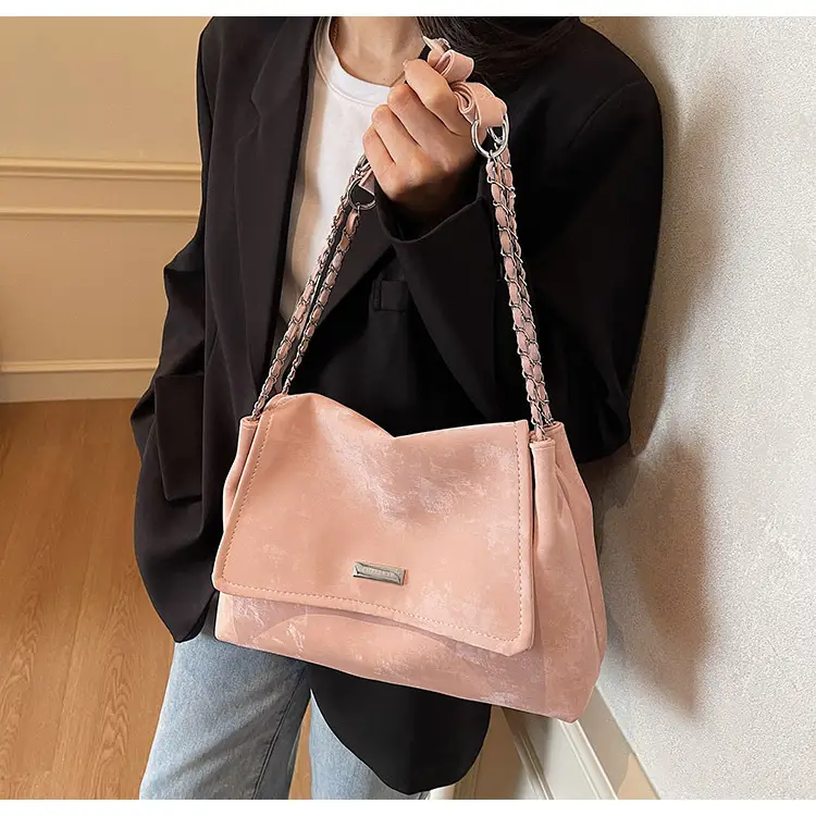 Korean Style Silver Chain Shoulder Bag for Women — feature 34