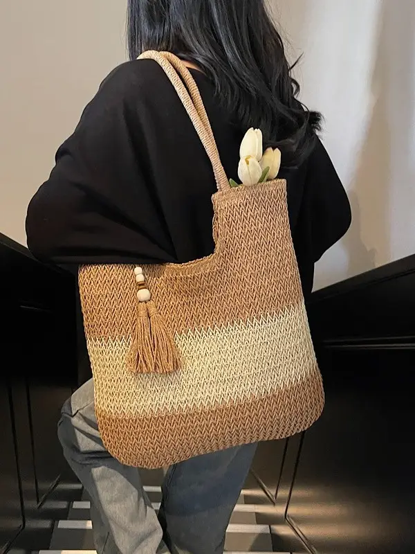 Straw Tote Bag Women Large Capacity 2026 New Spring - Image 5