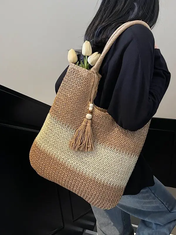 Straw Tote Bag Women Large Capacity 2026 New Spring - Image 7
