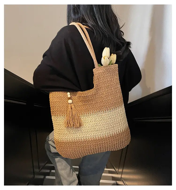 Straw Tote Bag Women Large Capacity 2026 New Spring — feature 1