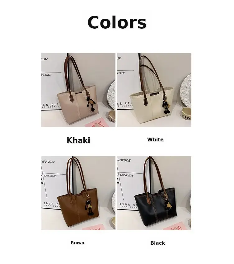 Brown DIY Handmade Stitching Tote Bag Large Capacity — feature 11