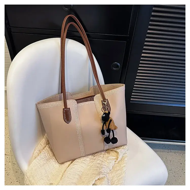Brown DIY Handmade Stitching Tote Bag Large Capacity — feature 26