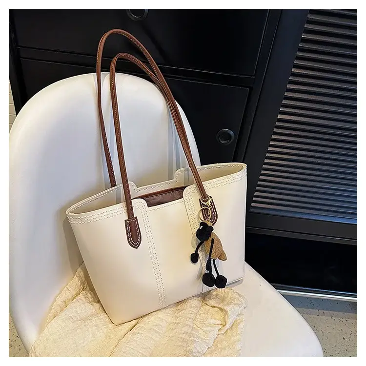 Brown DIY Handmade Stitching Tote Bag Large Capacity — feature 27