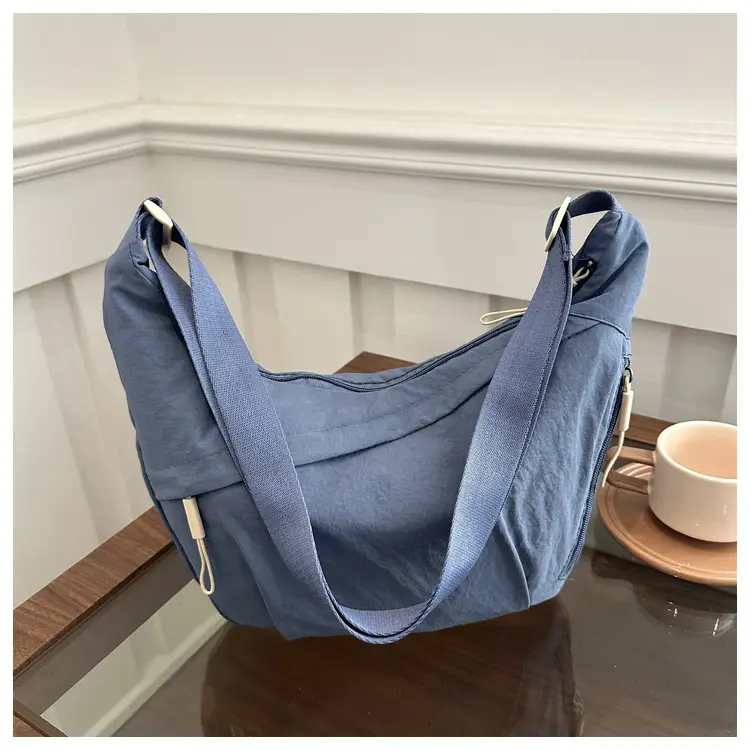 Pink Nylon Shoulder Bag for Women, 2025 New Style, Large Capacity, Lightweight, Artistic Design — feature 27