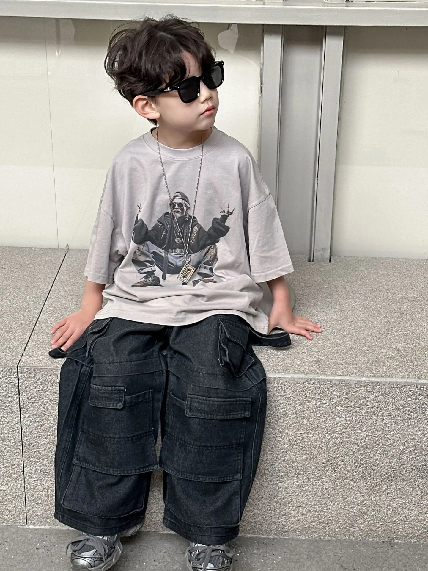 Kids Pure Cotton Graphic T-Shirt Summer Boys Loose Fit — feature 4