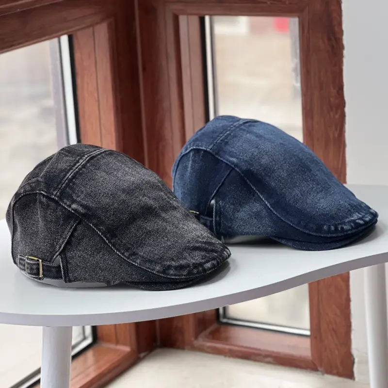 Men's Denim Forward Cap with Adjustable Strap — feature 1