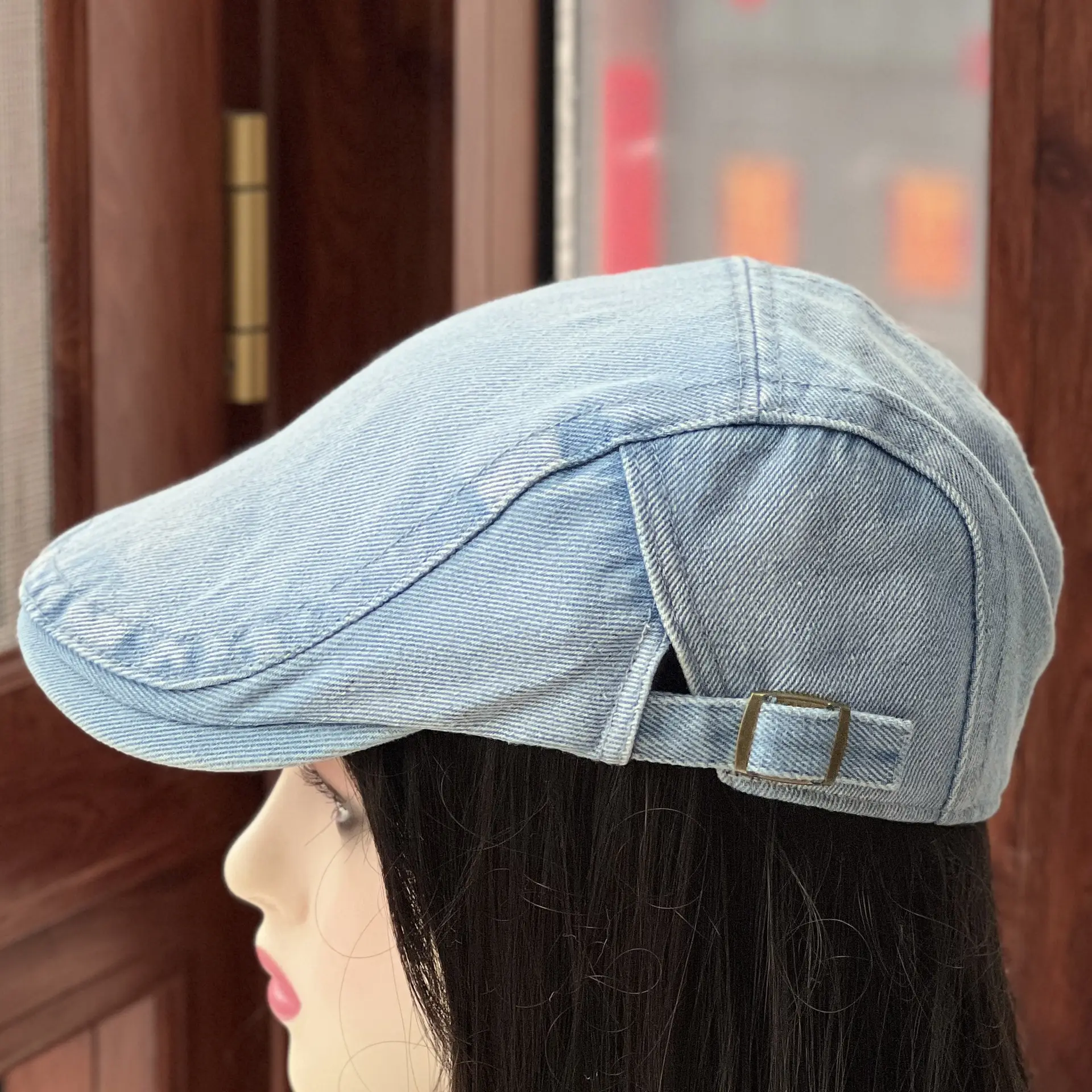 Men's Denim Forward Cap with Adjustable Strap - Image 4