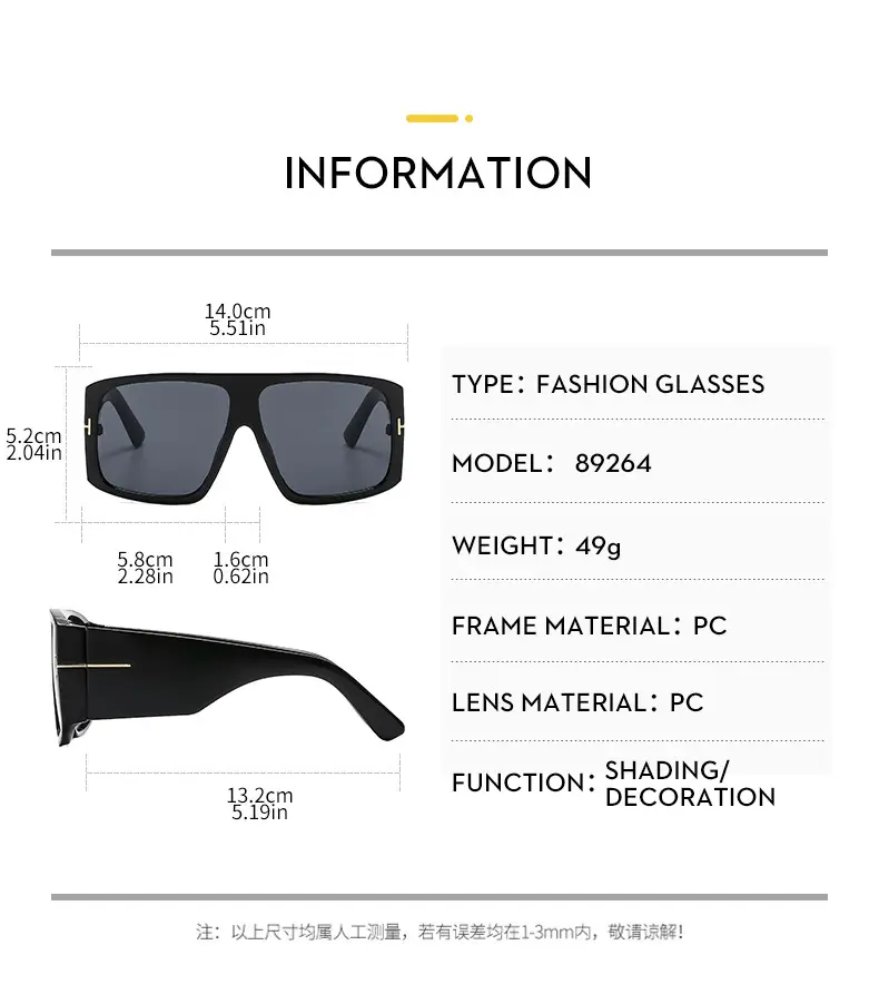2025 Men Women Sunscreen Sunglasses Black Cross Border — feature 13