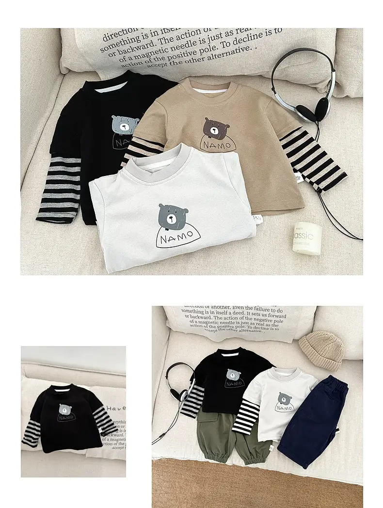 Boys Spring Base Western Style T-Shirt Long Sleeve — feature 7