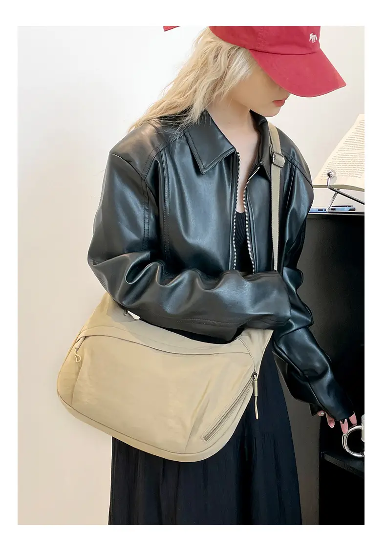 2025 New Style Crossbody Bag Large Capacity Nylon Women's Tan — feature 20