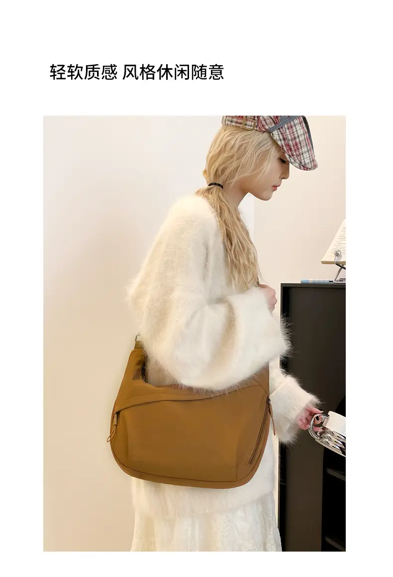 2025 New Style Crossbody Bag Large Capacity Nylon Women's Tan — feature 21