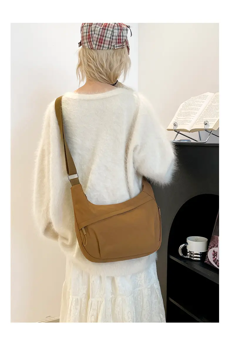 2025 New Style Crossbody Bag Large Capacity Nylon Women's Tan — feature 22