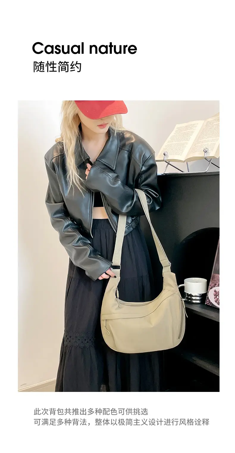 2025 New Style Crossbody Bag Large Capacity Nylon Women's Tan — feature 4