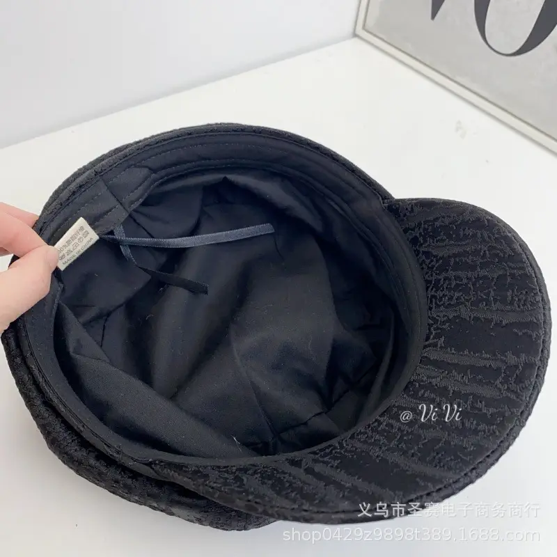 White Pleated Cap for Girls Women Summer Wear - Image 5