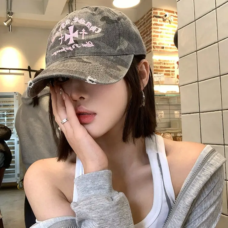 Mingdong Camo Baseball Cap with Embroidery Hole - Image 5