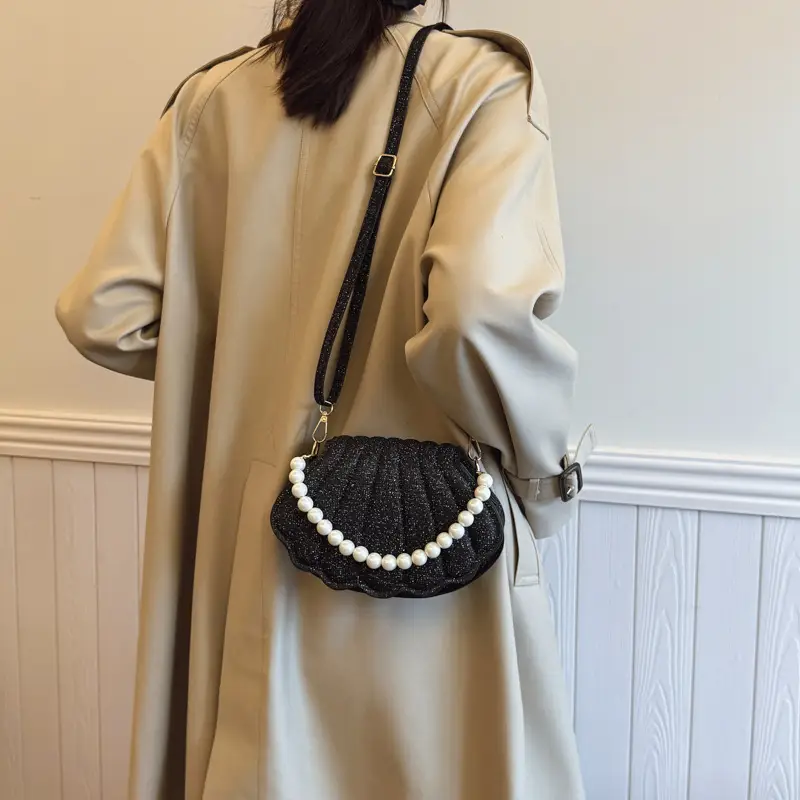 Pearl Embellished Crossbody Bag for Women - Image 5