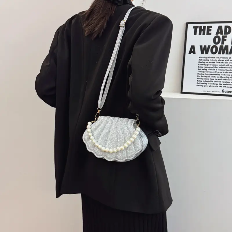 Pearl Embellished Crossbody Bag for Women - Image 6
