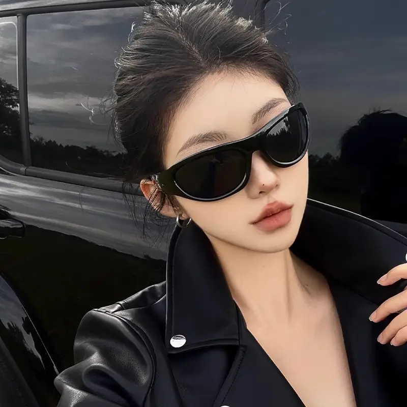 Women Sunglasses Narrow Frame Sexy 2025 Cycling Driving - Image 9