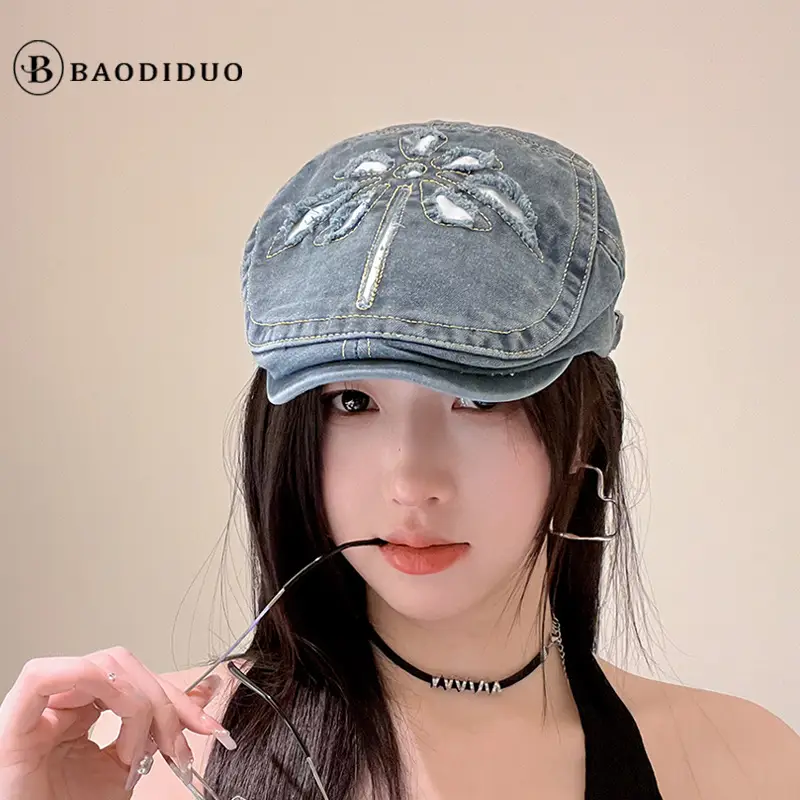 New British Retro Denim Cap Joker Unisex Spring Autumn - Image 6