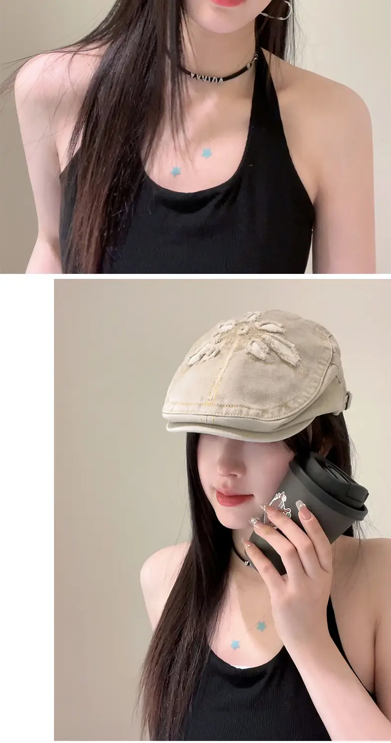 New British Retro Denim Cap Joker Unisex Spring Autumn — feature 11