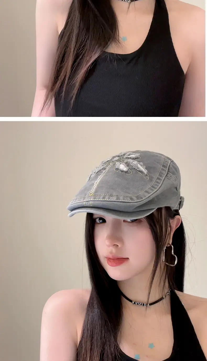 New British Retro Denim Cap Joker Unisex Spring Autumn — feature 14