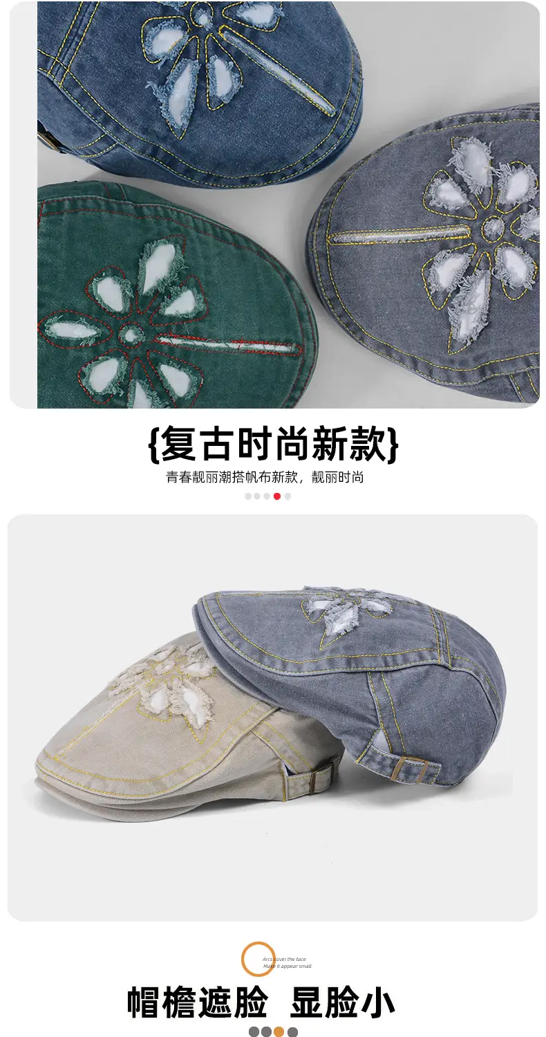 New British Retro Denim Cap Joker Unisex Spring Autumn — feature 4