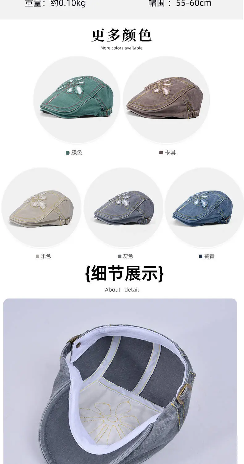 New British Retro Denim Cap Joker Unisex Spring Autumn — feature 6