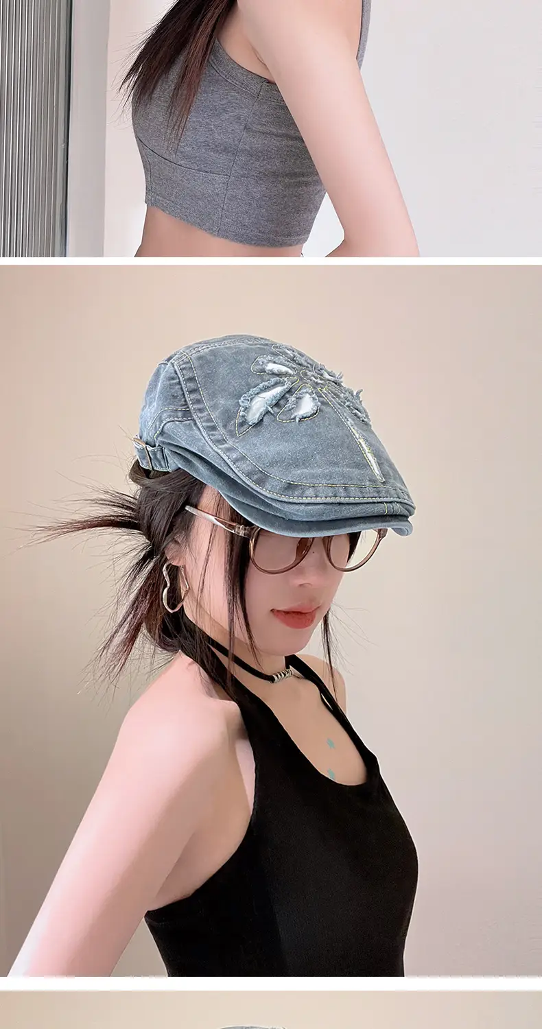 New British Retro Denim Cap Joker Unisex Spring Autumn — feature 9