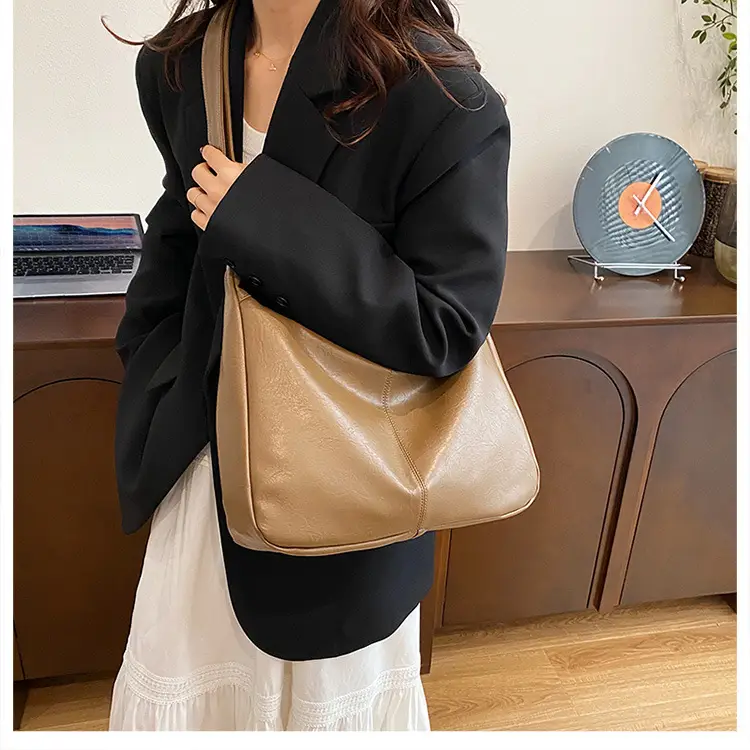 New Texture Women's Bags Genuine Leather Large Capacity Tote Bag — feature 17