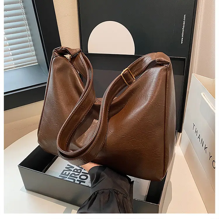 New Texture Women's Bags Genuine Leather Large Capacity Tote Bag - Image 2