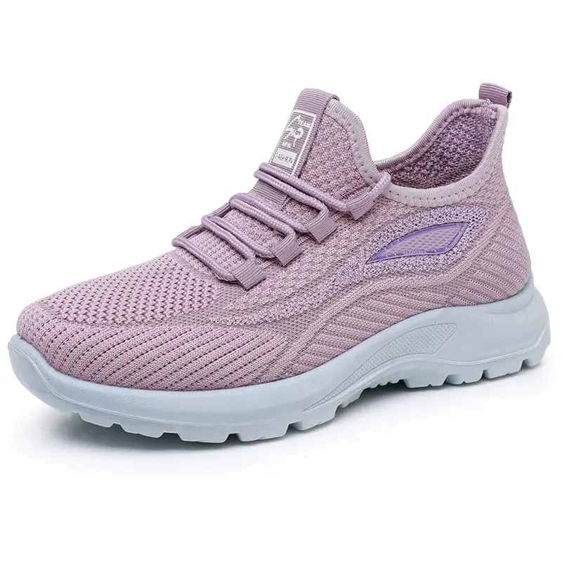 Spring New Women's Shoes, Breathable Fly-Knit Lightweight and Comfortable Walking Shoes, Middle-Aged and Elderly Mom's Shoes, Sports and Casual Shoes - Image 8