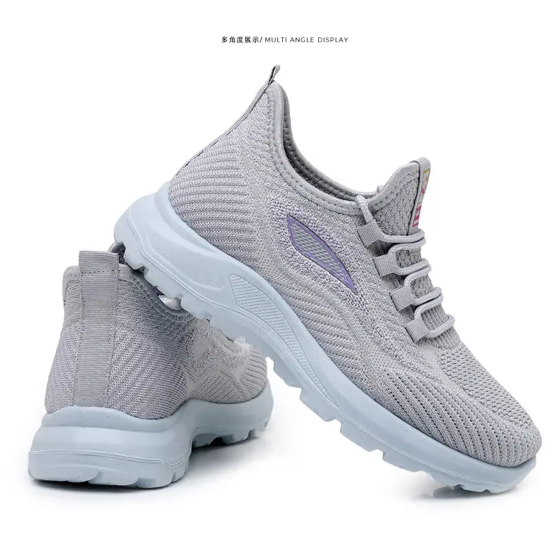 Spring New Women's Shoes, Breathable Fly-Knit Lightweight and Comfortable Walking Shoes, Middle-Aged and Elderly Mom's Shoes, Sports and Casual Shoes — feature 45