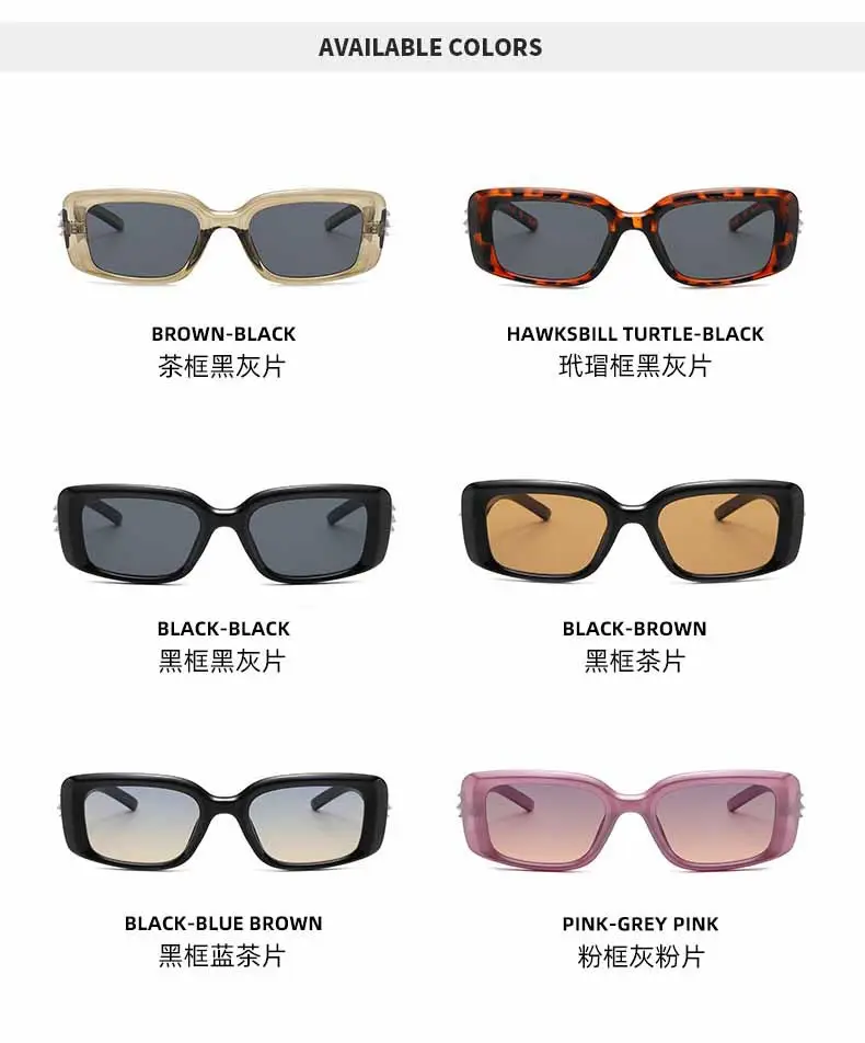 Pink Square Rivet Sunglasses for Women 2025 — feature 13