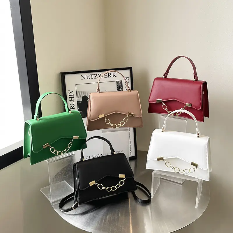 Women's 2025 Spring Box Bag with Chain Design - Image 6