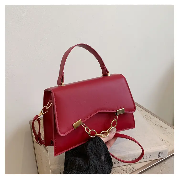 Women's 2025 Spring Box Bag with Chain Design — feature 24